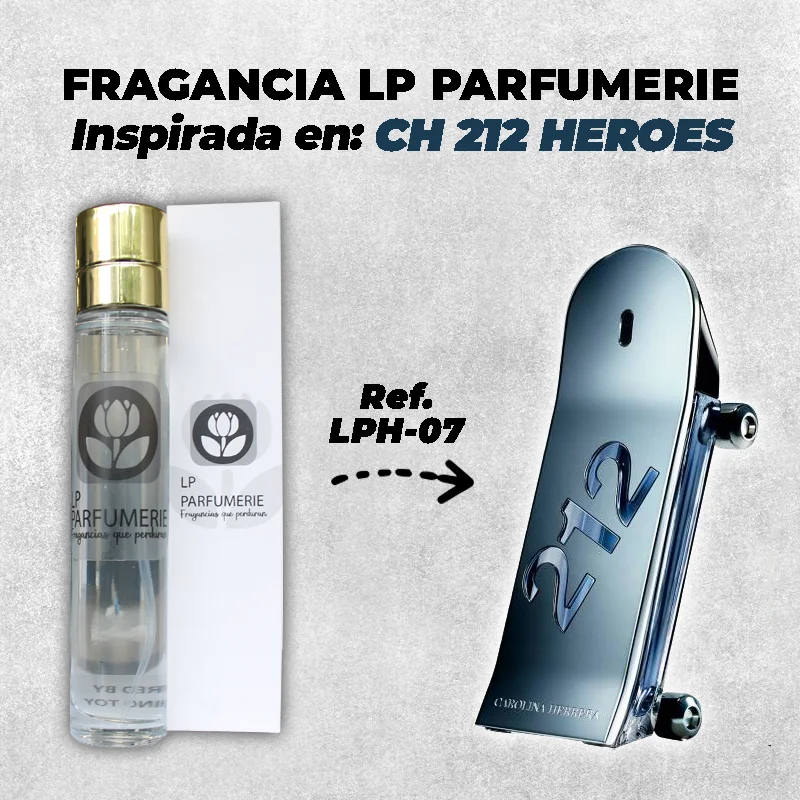 Fragancia LP PARFUMERIE Inspirada en 212 Heroes Forever Young Carolina Herrera