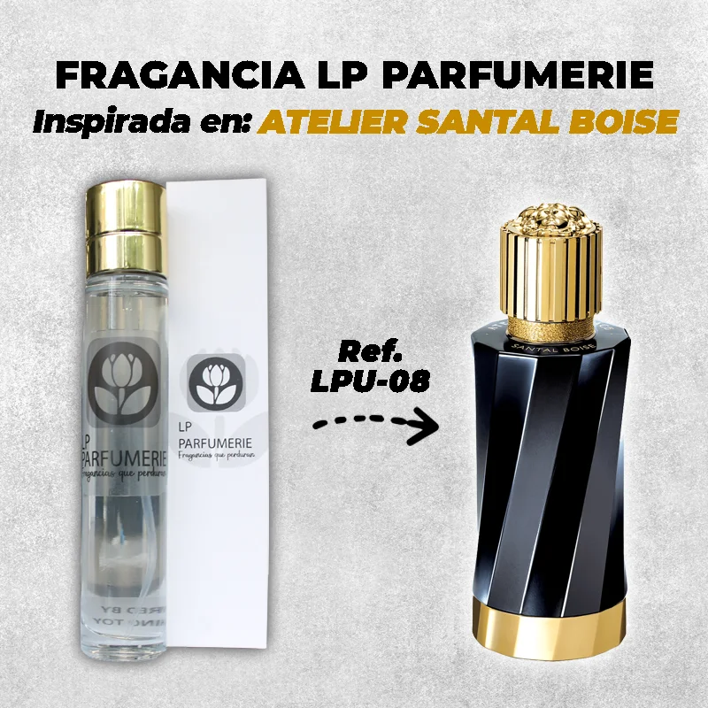 Fragancia LP PARFUMERIE Inspirada en Atelier Santal Boise Versace