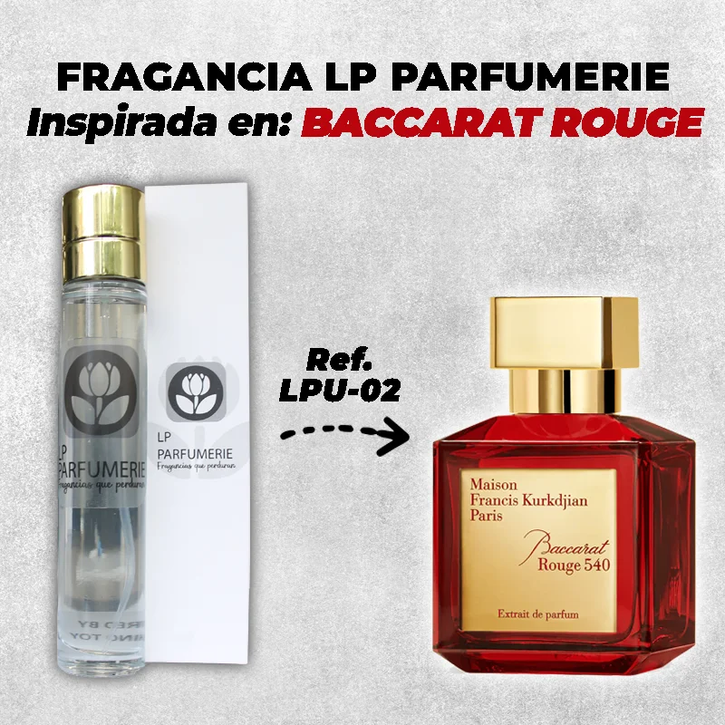 Fragancia LP PARFUMERIE Inspirada en Baccarat Rouge Maison Francis