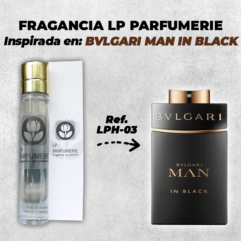 Fragancia LP PARFUMERIE Inspirada en Man In Black BVLGARI