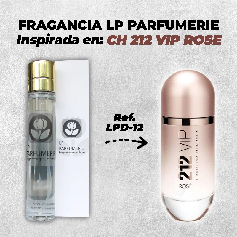 Fragancia LP PARFUMERIE Inspirada en 212 VIP ROSE Carolina Herrera