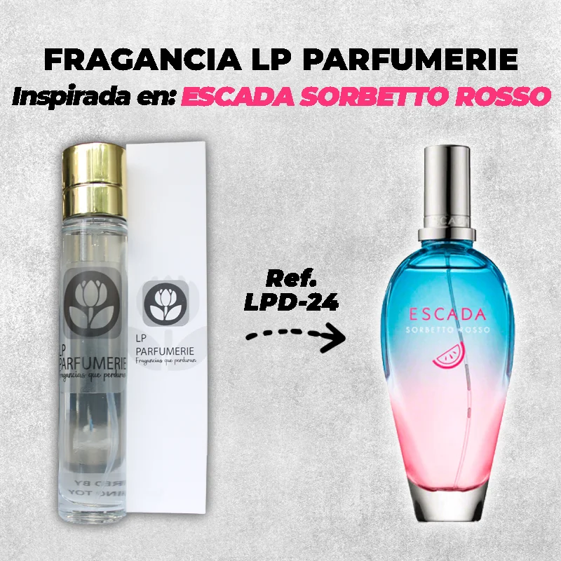 Fragancia LP PARFUMERIE Inspirada en Sorbetto Rosso Escada
