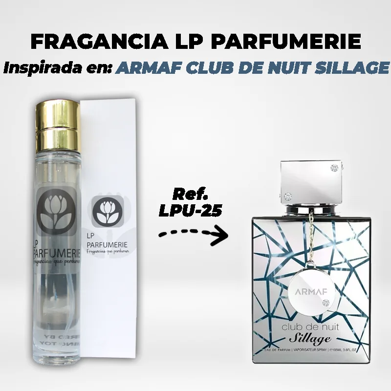 Fragancia LP PARFUMERIE Inspirada en ARMAF CLUB DE NUIT SILLAGE