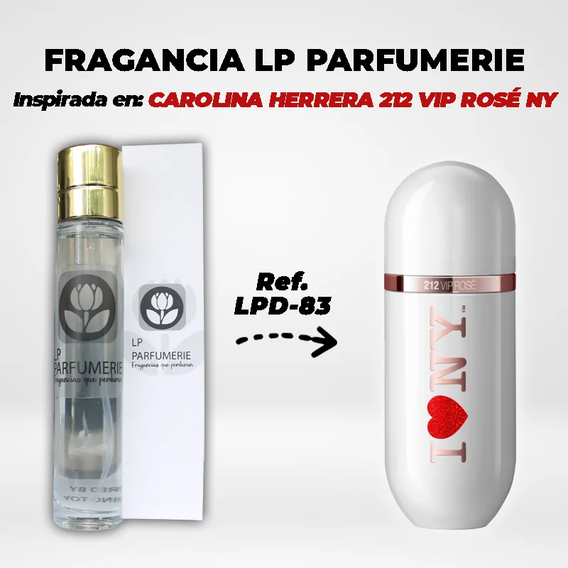 Fragancia LP PARFUMERIE Inspirada en CAROLINA HERRERA 212 VIP ROSÉ LOVE NY