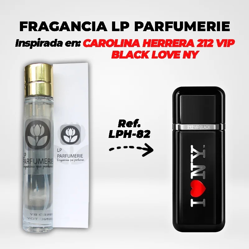 Fragancia LP PARFUMERIE Inspirada en CAROLINA HERRERA 212 VIP BLACK LOVE NY