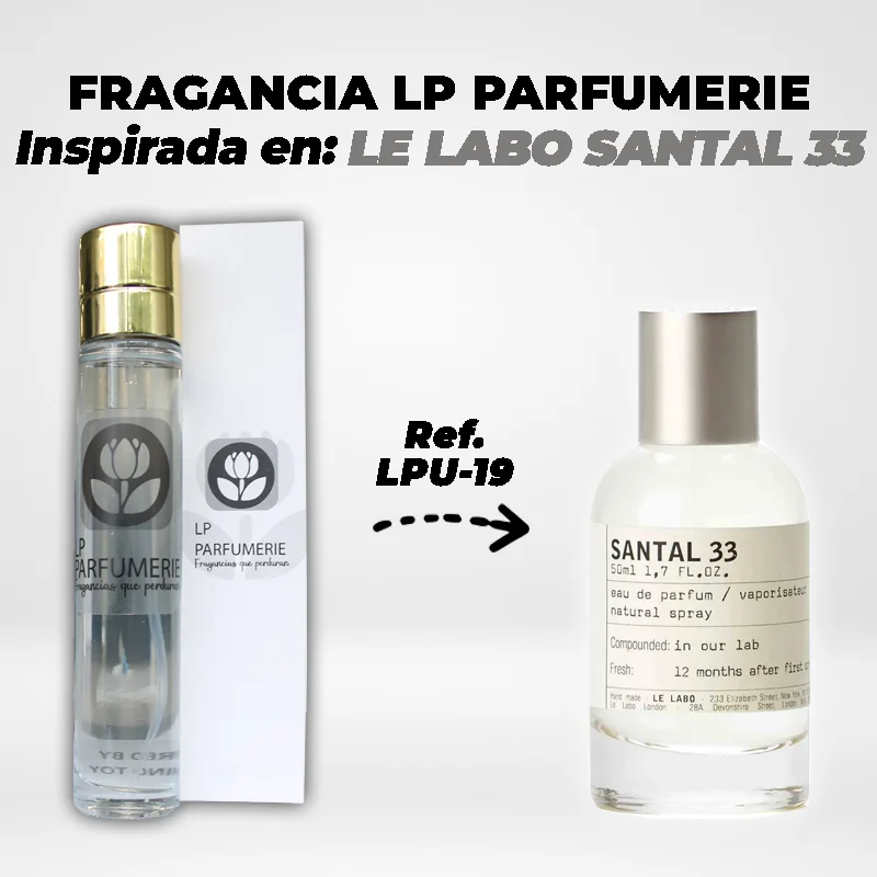 Fragancia LP PARFUMERIE Inspirada en LE LABO SANTAL 33