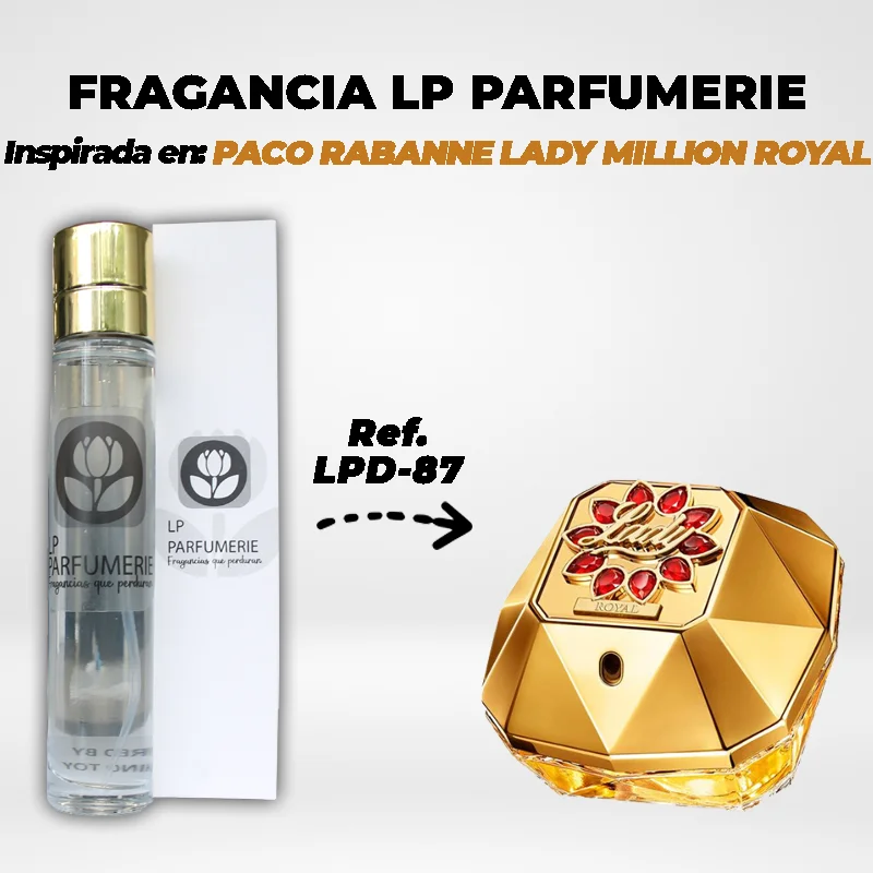 Fragancia LP PARFUMERIE Inspirada en PACO RABANNE LADY MILLION ROYAL