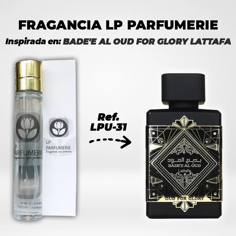 Fragancia LP PARFUMERIE Inspirada en BADE'E AL OUD FOR GLORY LATTAFA