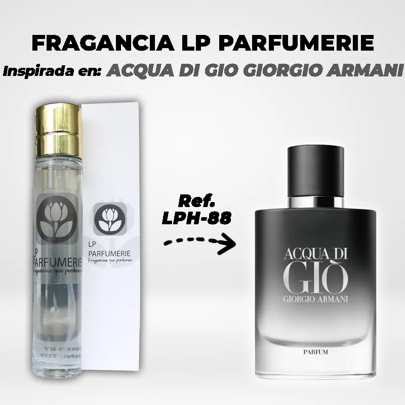 Fragancia LP PARFUMERIE Inspirada en ACQUA DI GIO PARFUM GIORGIO ARMANI