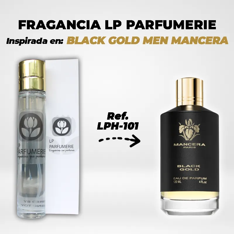 Fragancia LP PARFUMERIE Inspirada en BLACK GOLD MEN MANCERA