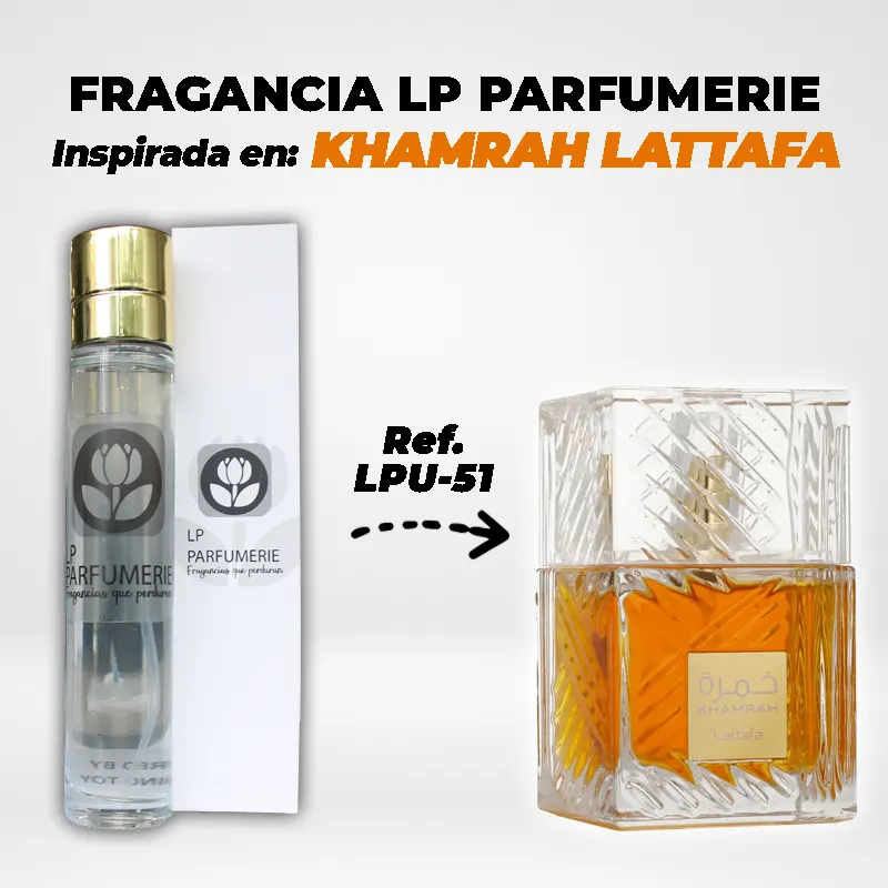 Fragancia LP PARFUMERIE Inspirada en KHAMRAH LATTAFA