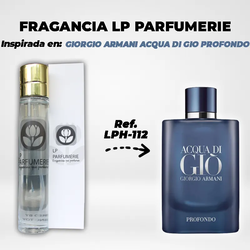 Fragancia LP PARFUMERIE Inspirada en GIORGIO ARMANI ACQUA DI GIO PROFONDO