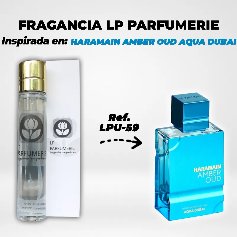 Fragancia LP PARFUMERIE Inspirada en HARAMAIN AMBER OUD AQUA DUBAI