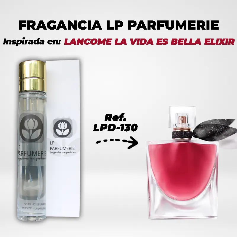Fragancia LP PARFUMERIE Inspirada en LANCOME LA VIDA ES BELLA ELIXIR