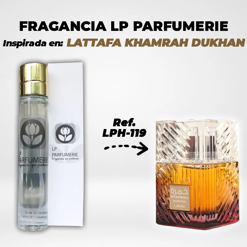 Fragancia LP PARFUMERIE Inspirada en LATTAFA KHAMRAH DUKHAN MEN