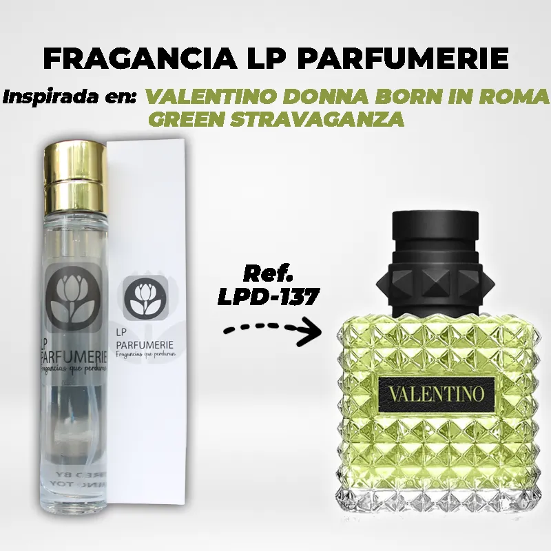 Fragancia LP PARFUMERIE Inspirada en DONNA BORN IN ROMA GREEN STRAVAGANZA