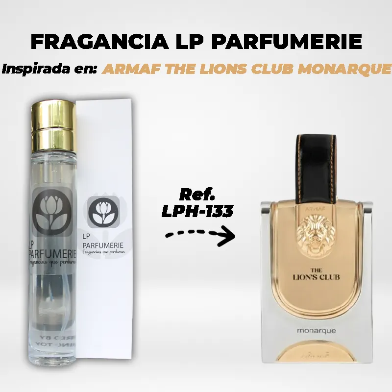 Fragancia LP PARFUMERIE Inspirada en ARMAF THE LIONS CLUB MONARQUE