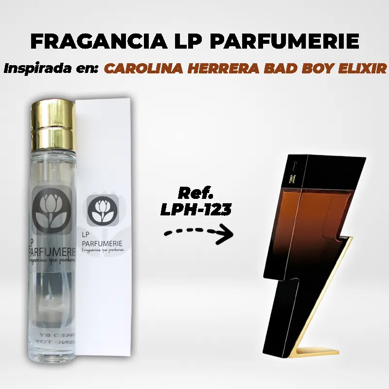 Fragancia LP PARFUMERIE Inspirada en CAROLINA HERRERA BAD BOY ELIXIR