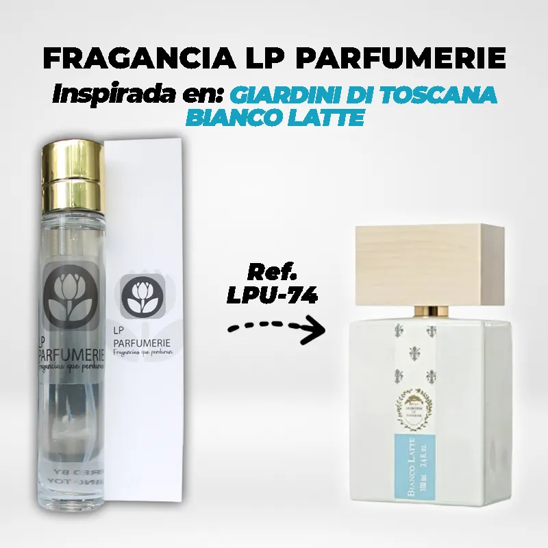 Fragancia LP PARFUMERIE Inspirada en GIARDINI DI TOSCANA BIANCO LATTE