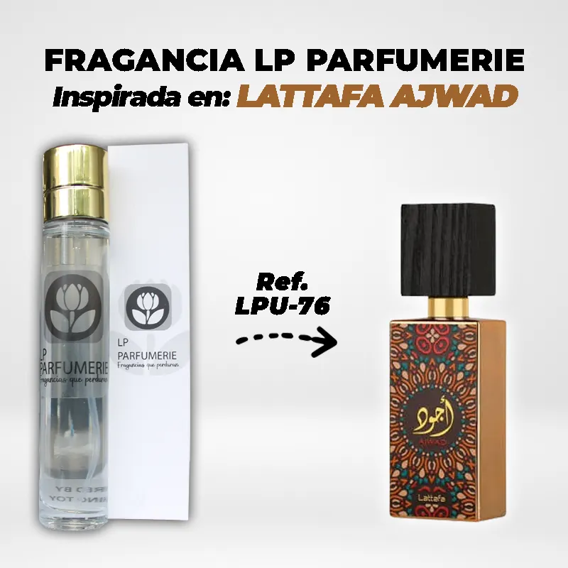 Fragancia LP PARFUMERIE Inspirada en LATTAFA AJWAD