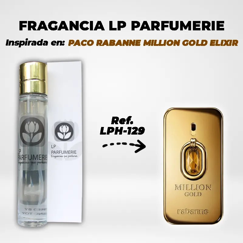 Fragancia LP PARFUMERIE Inspirada en PACO RABANNE ONE MILLION GOLD ELIXIR